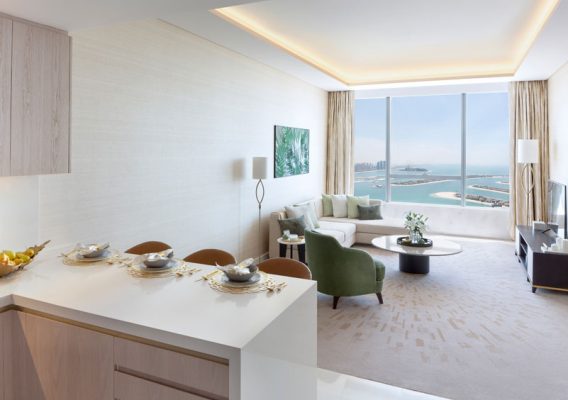 شقة 1 غرفة نوم بمساحة 84 م2 في مشروع ذا بالم تاور من نخيل العقارية في دبي