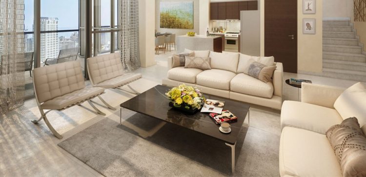 غِرفة نوم واحدة في شقة بمساحة 80 م2 في بلفيو تاورز برج 2 من شركة دبي للعقارات