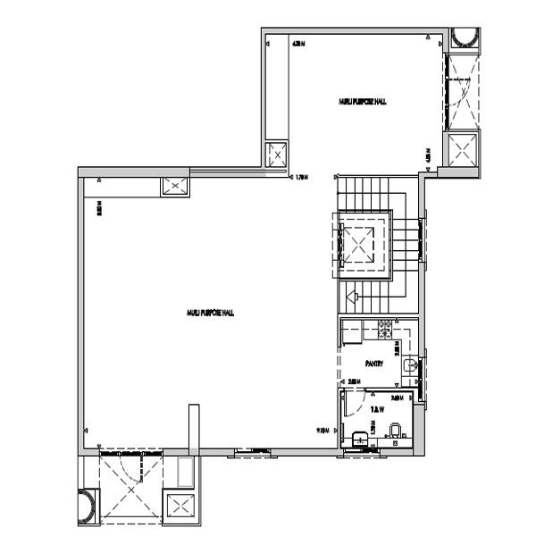 مخطط شقة ب4 غرفة نوم في برج الهلال 2