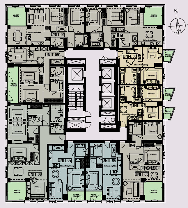 مخطط الطابق 17