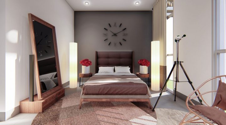 غرفة نوم في شقة بمساحة 83.4 م2 في مشروع الممشى السكني من مجموعة ألف العقارية