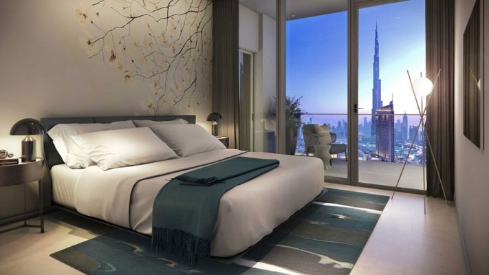 شقة 2 غرفة نوم بمساحة 93 م2 في برج كراون من اعمار العقارية في دبي