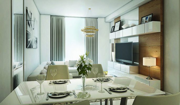 شقة 2 غرفة نوم بمساحة 78 م2 في ابراج التنين من نخيل العقارية في دبي